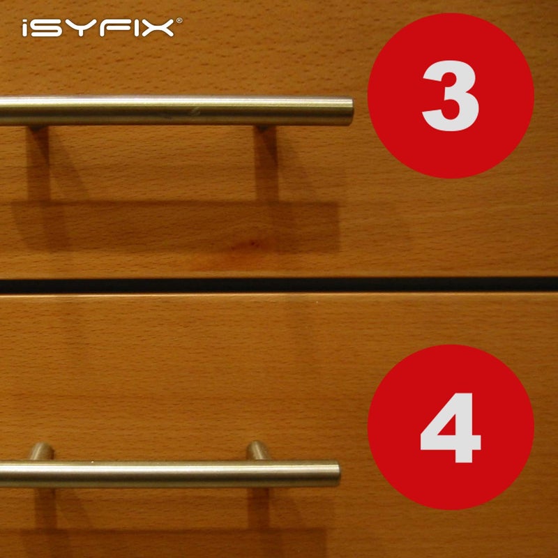 iSYFIX Red Consecutive Number Stickers â€“ 1 to 50, 4-inch, 1 Set â€“ Vinyl Self Adhesive Premium Decal. Ideal for Inventory, Storage, Organizing, Boxes, Bins, Toolbox, Lockers & More, Indoor/Outdoor - Image 5